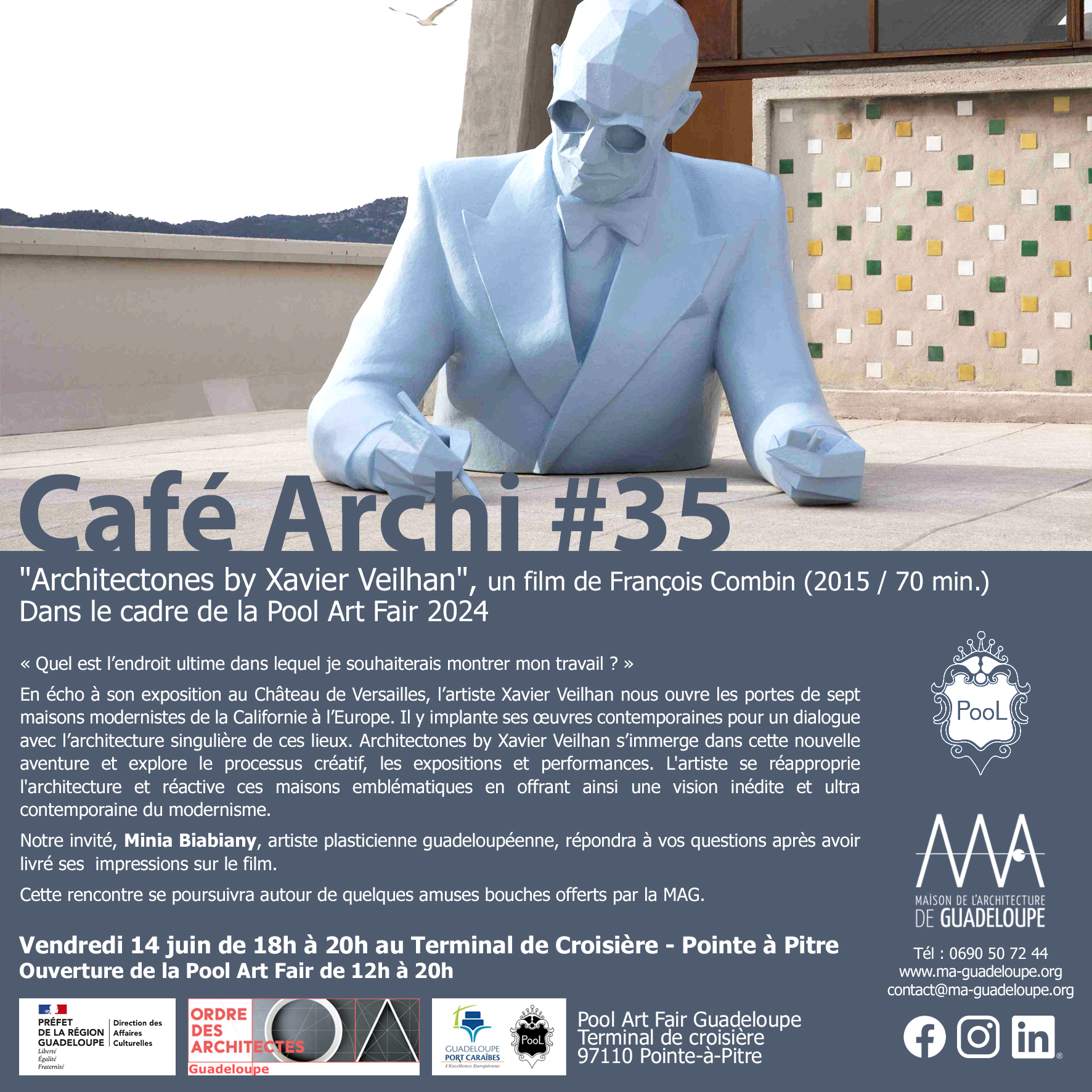 Lire la suite à propos de l’article Café Archi #35 Pool Art Fair : Architectones by Xavier Veilhan