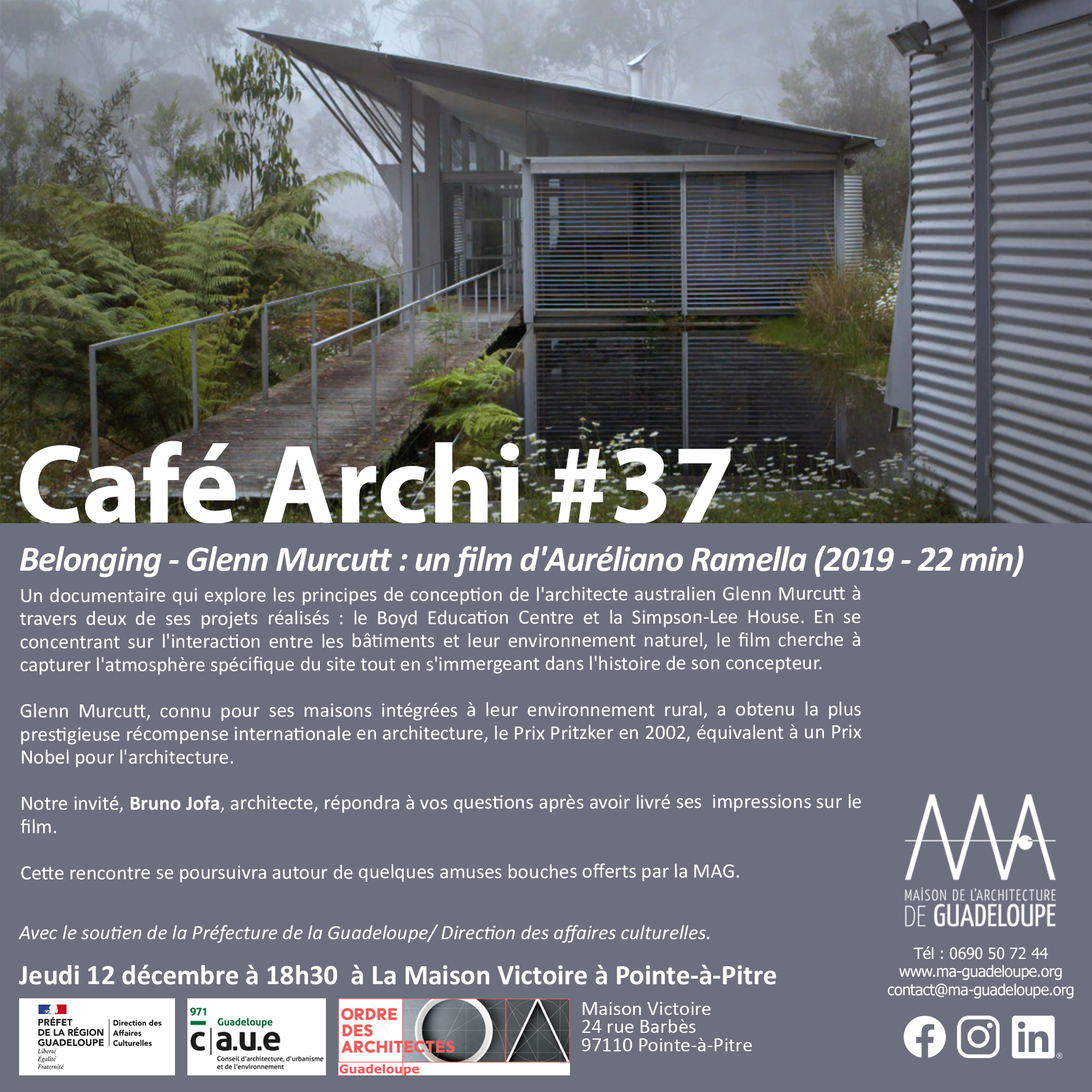 You are currently viewing Café Archi #37 : BELONGING – GLENN MURCUTT de Auréliano Ramella